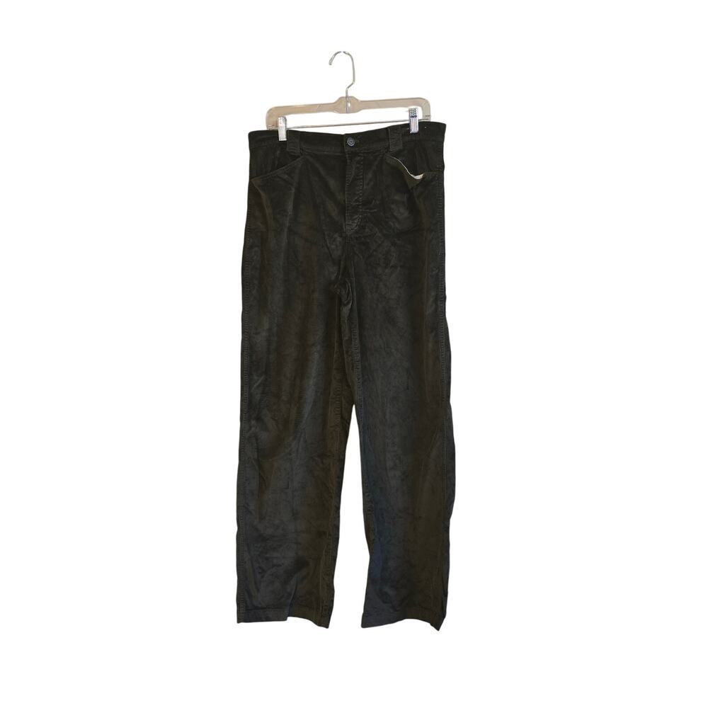 Madewell green corduroy emmett wide leg pants size 31 tall